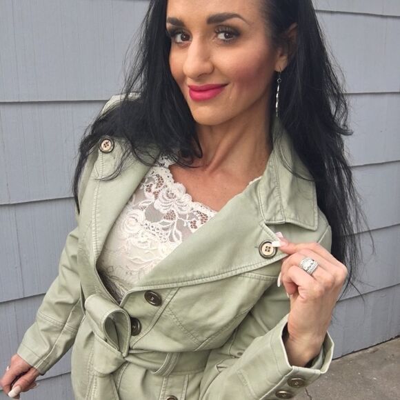 Big Chill Vintage light green faux jacket - Picture 3 of 8